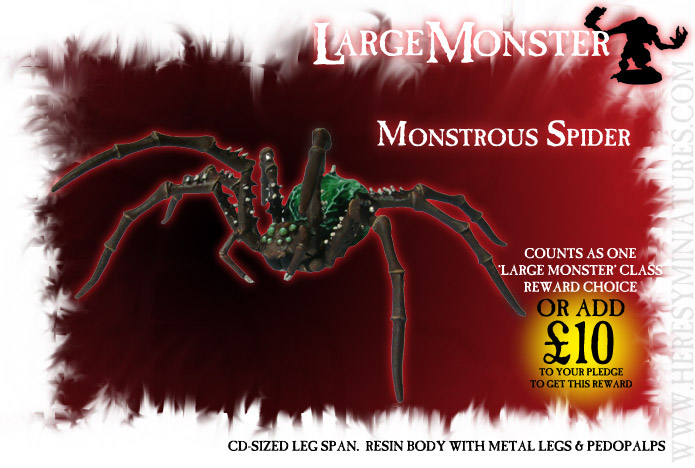 MONSTROUS SPIDER (RESIN/METAL) - CLICK IMAGE TO CLOSE