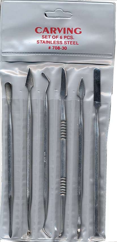 6 PIECE STEEL SCULPTING TOOL SET
