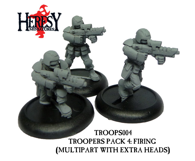 Troopers pack 4 (3 figures) [METAL] - Click Image to Close