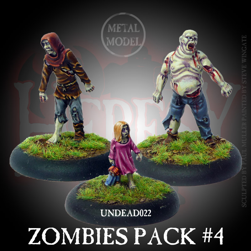 Zombies Pack #4 (3 figures) [METAL]