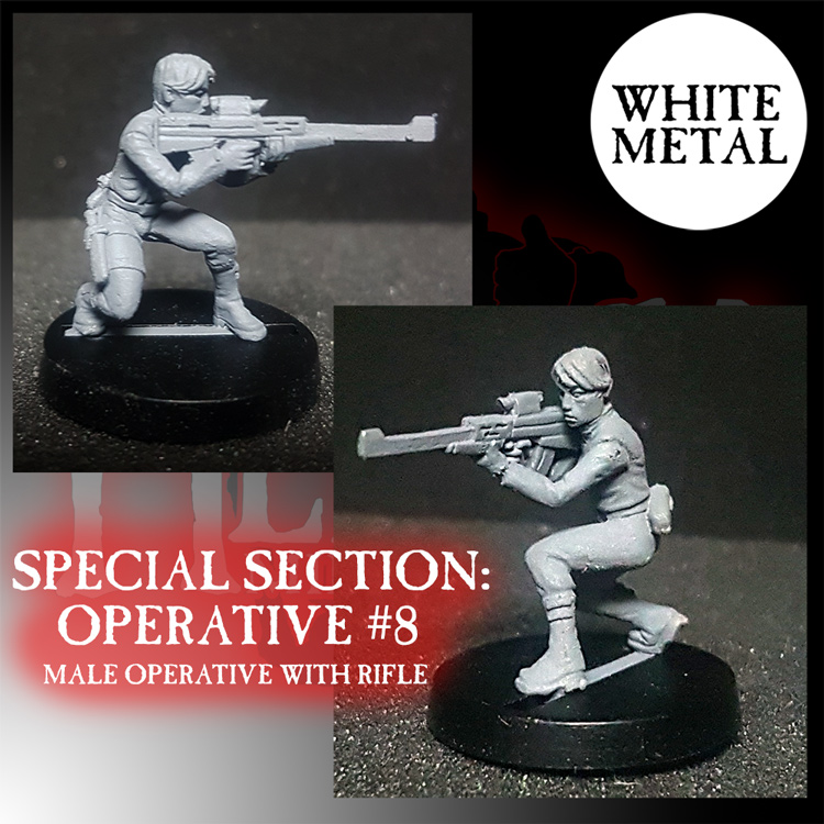 Special Operative #8 [METAL] Male Operative With Sniper Rifle - Click Image to Close