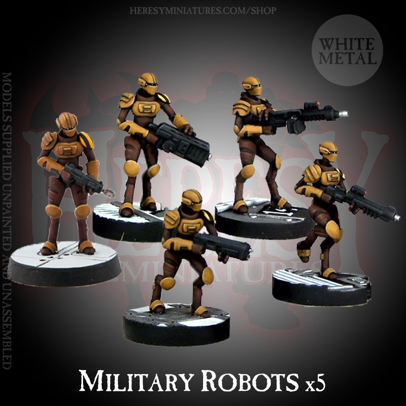 Military Robots (set of 5) - Click Image to Close