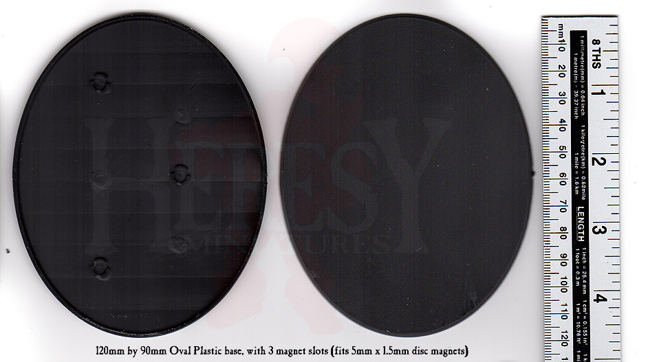120mm x 90mm OVAL Plastic Base - Click Image to Close