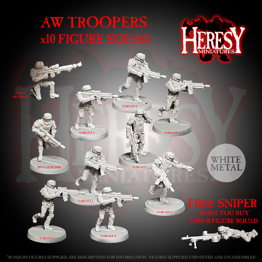 [AW] Troopers Pack 9 (10 Figure Squad) [FATC] [METAL]