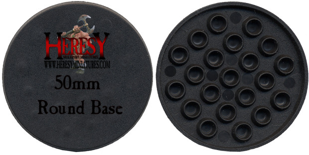 50mm Round Bases x 5 - Click Image to Close