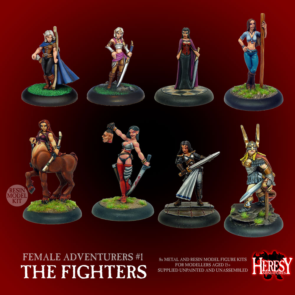Female Adventurers Pack #1 - The Fighters (8 Figures)