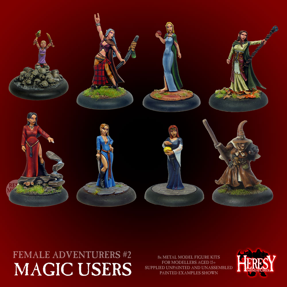 Female Adventurers Pack #2 - The Magic Users (8 Figures)