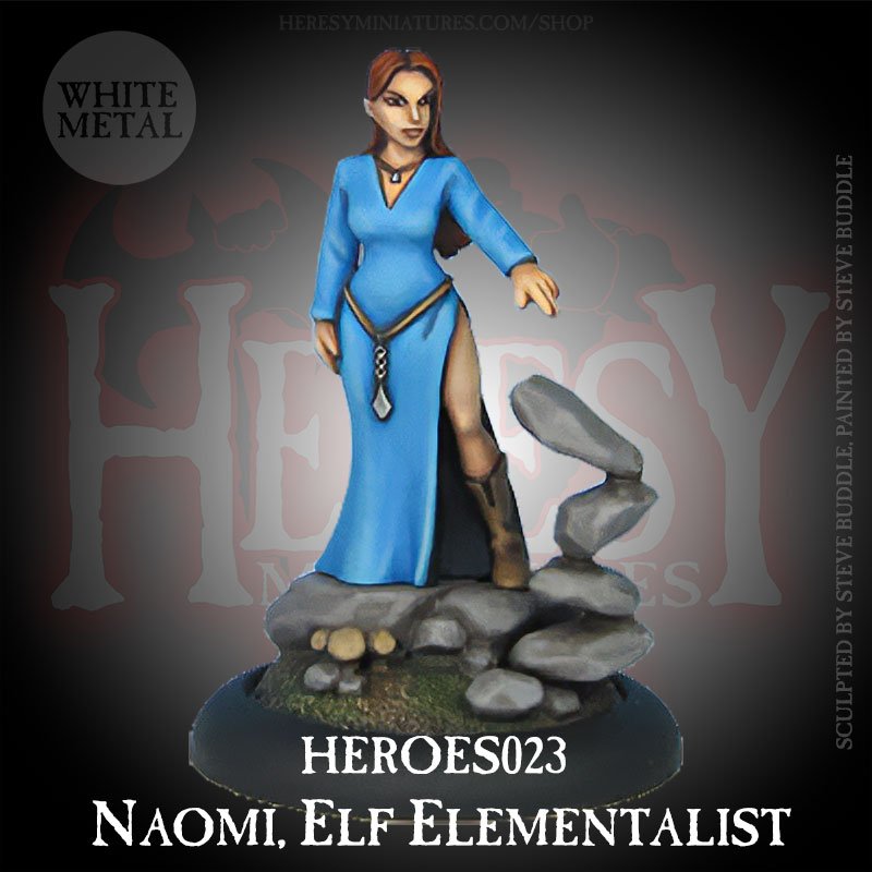 Elf Elementalist - Naomi (with Rock base)