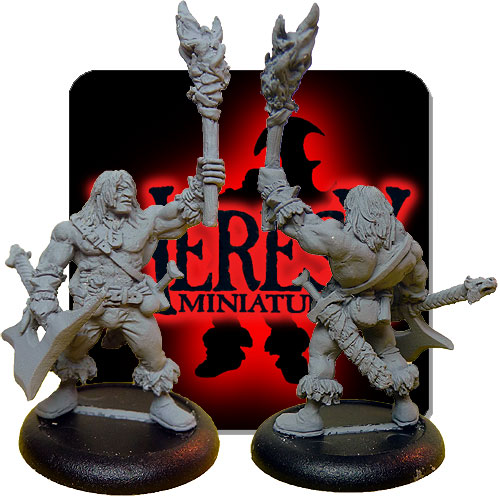 Mullet The Barbarian - flaming torch version [RESIN] - Click Image to Close