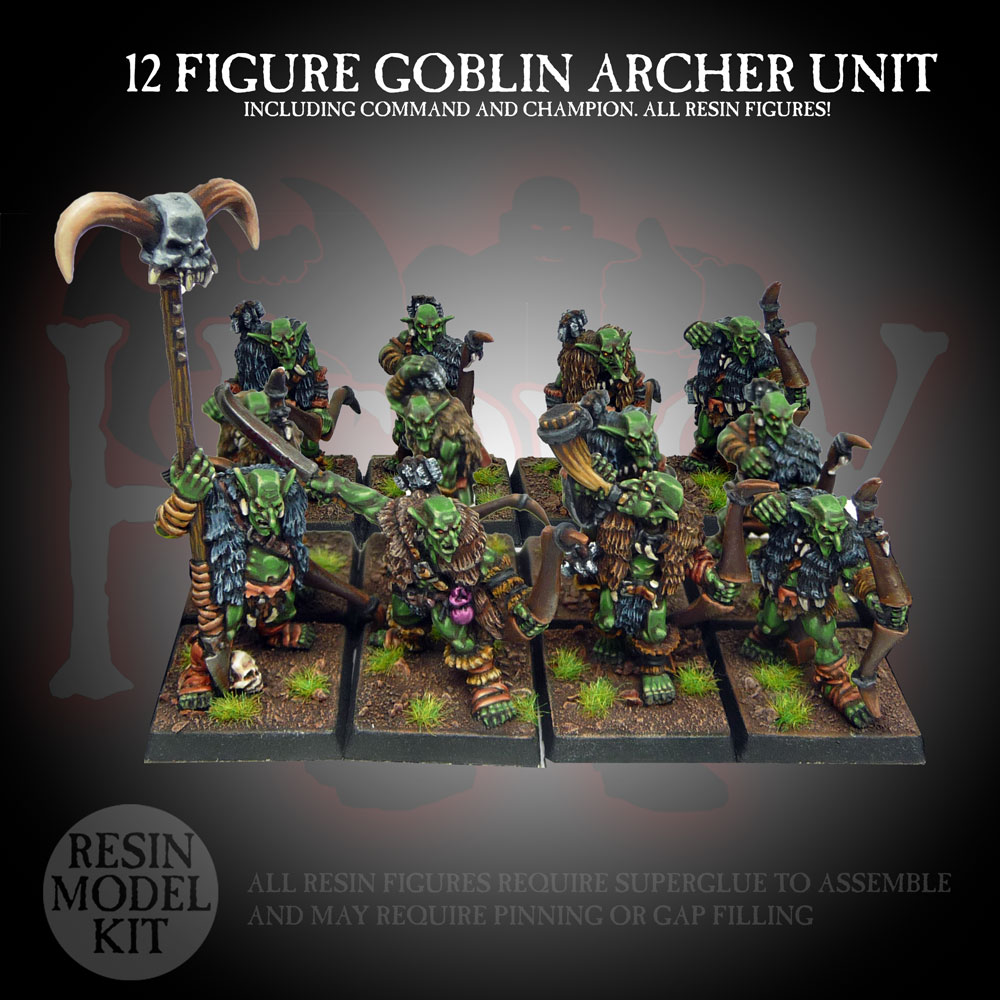 RESIN Goblin Archer Unit (12 FIGURES)