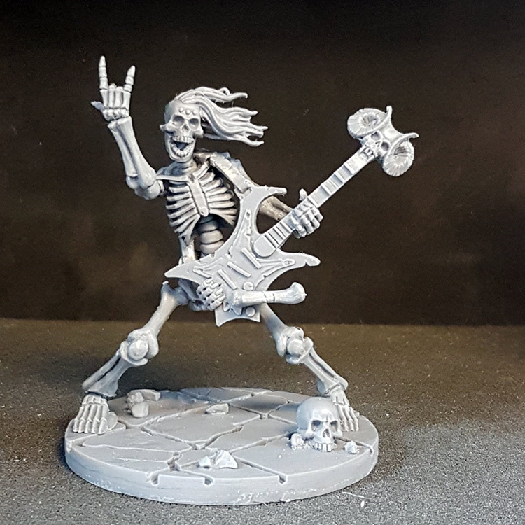 Skeleton 3-Up #3: Death Bard (Wide stance) MASTER CASTING - Click Image to Close