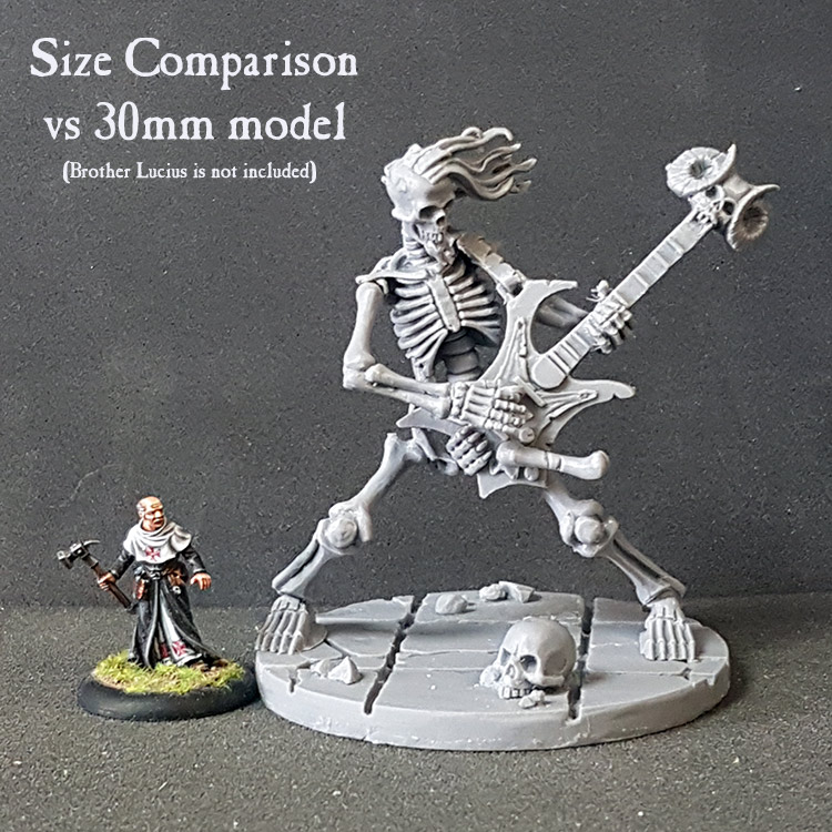 Skeleton 3-Up #3: Death Bard (Wide stance) MASTER CASTING - Click Image to Close