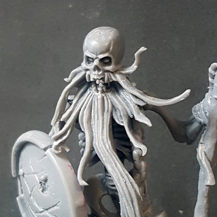 Skeleton 3-Up #4: Skeleton with Spear 01 MASTER CASTING - Click Image to Close