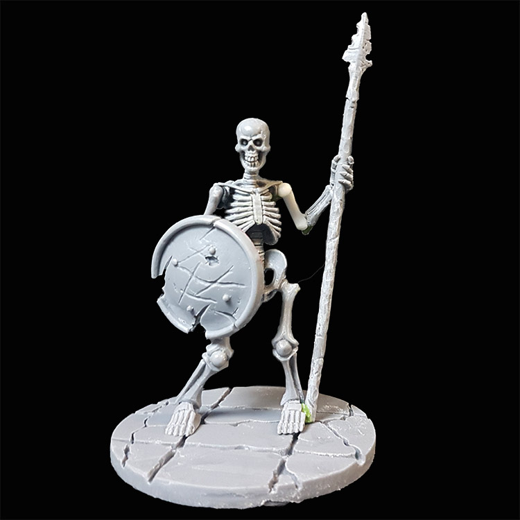 Skeleton 3-Up #4: Skeleton with Spear 01 MASTER CASTING