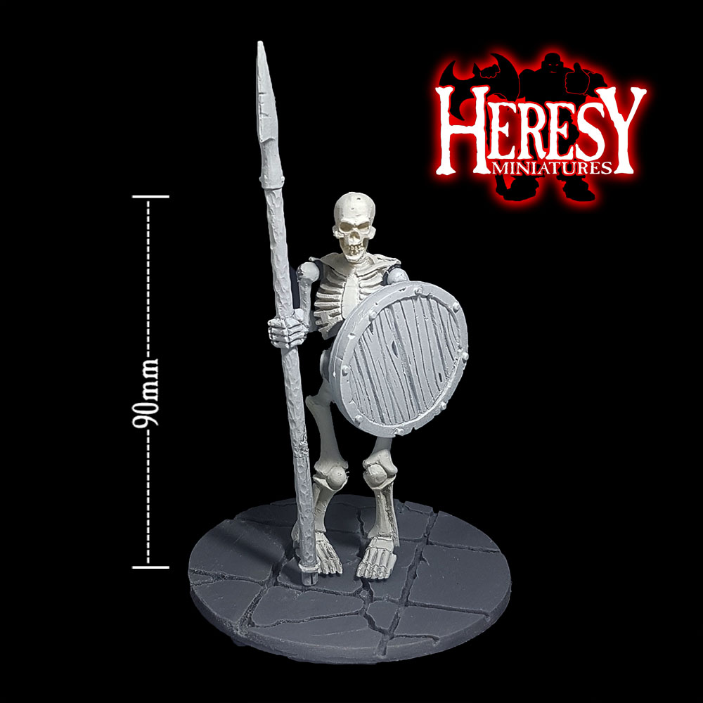 Skeleton 3-UP #10: Skeleton Warrior with Spear/Scimitar