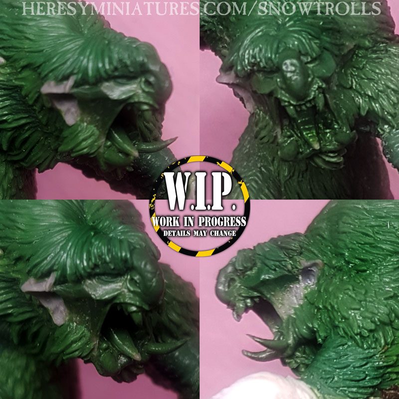 LIMITED AMOUNT - MASTER CASTING - Snow Troll II (Attacking) - Click Image to Close