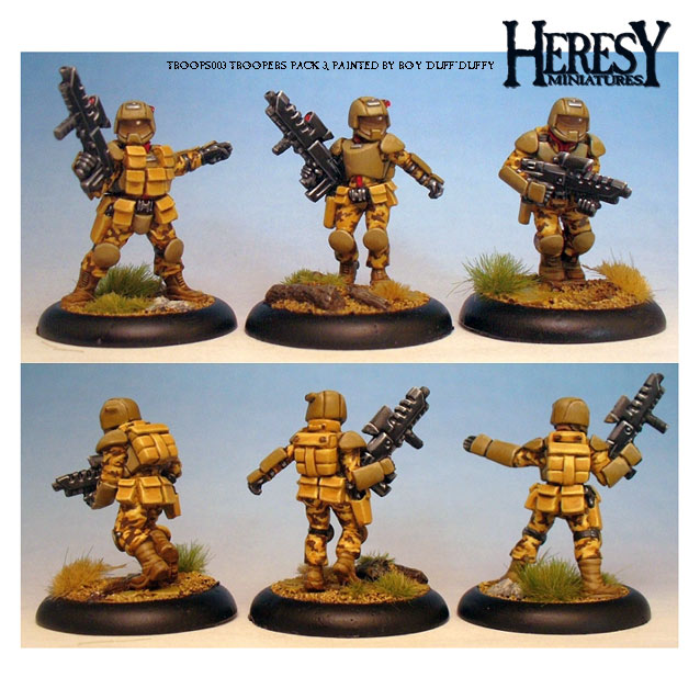 Troopers pack 3 (3 figures) [Closed Visors] [METAL] - Click Image to Close