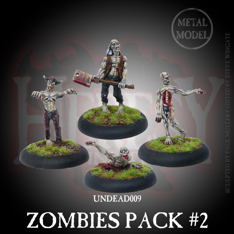 Zombies Pack #2 (pack of 4 figures) [METAL] - Click Image to Close
