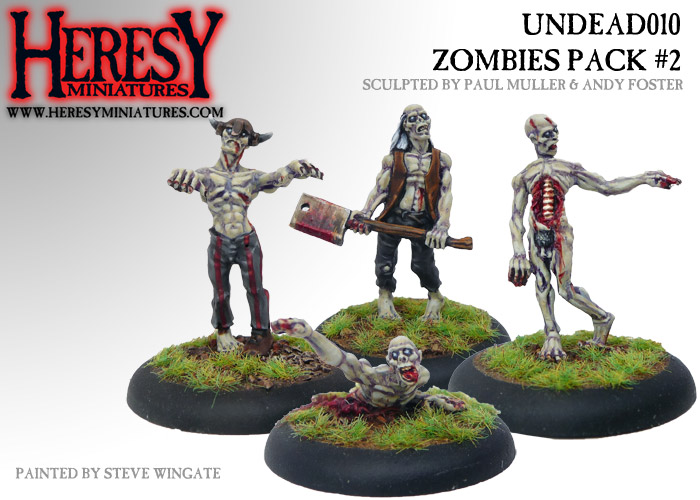 Zombies Pack #2 (pack of 4 figures) [METAL] - Click Image to Close