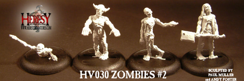 Zombies Pack #2 (pack of 4 figures) [METAL]