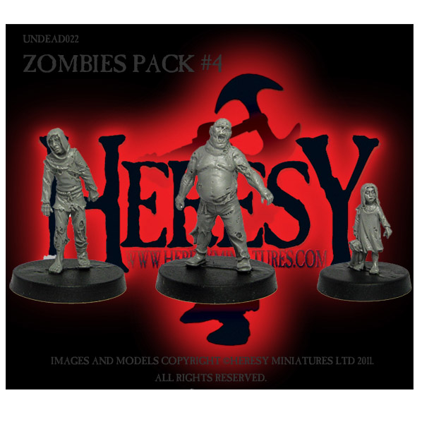 Zombies Pack #4 (3 figures) [METAL] - Click Image to Close