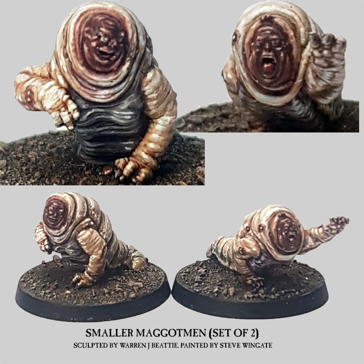 RESIN Small Maggotmen (set of 2) - Click Image to Close