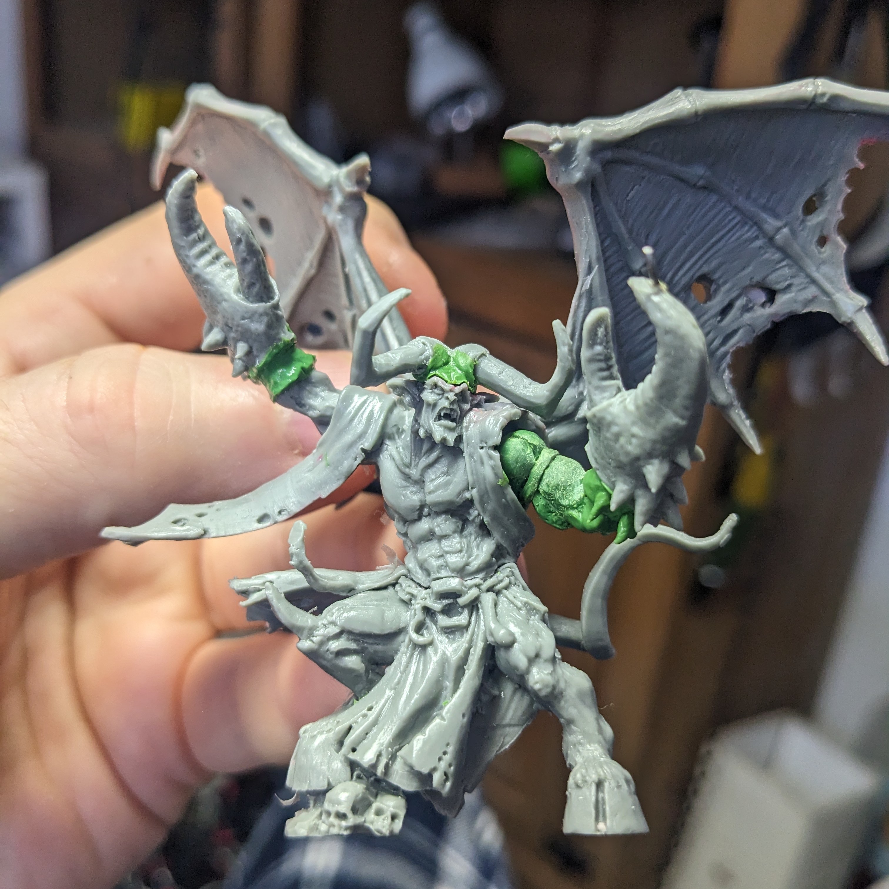 Winged Fallen One W/ Staff (PREORDER) [RESIN] MASTER Version